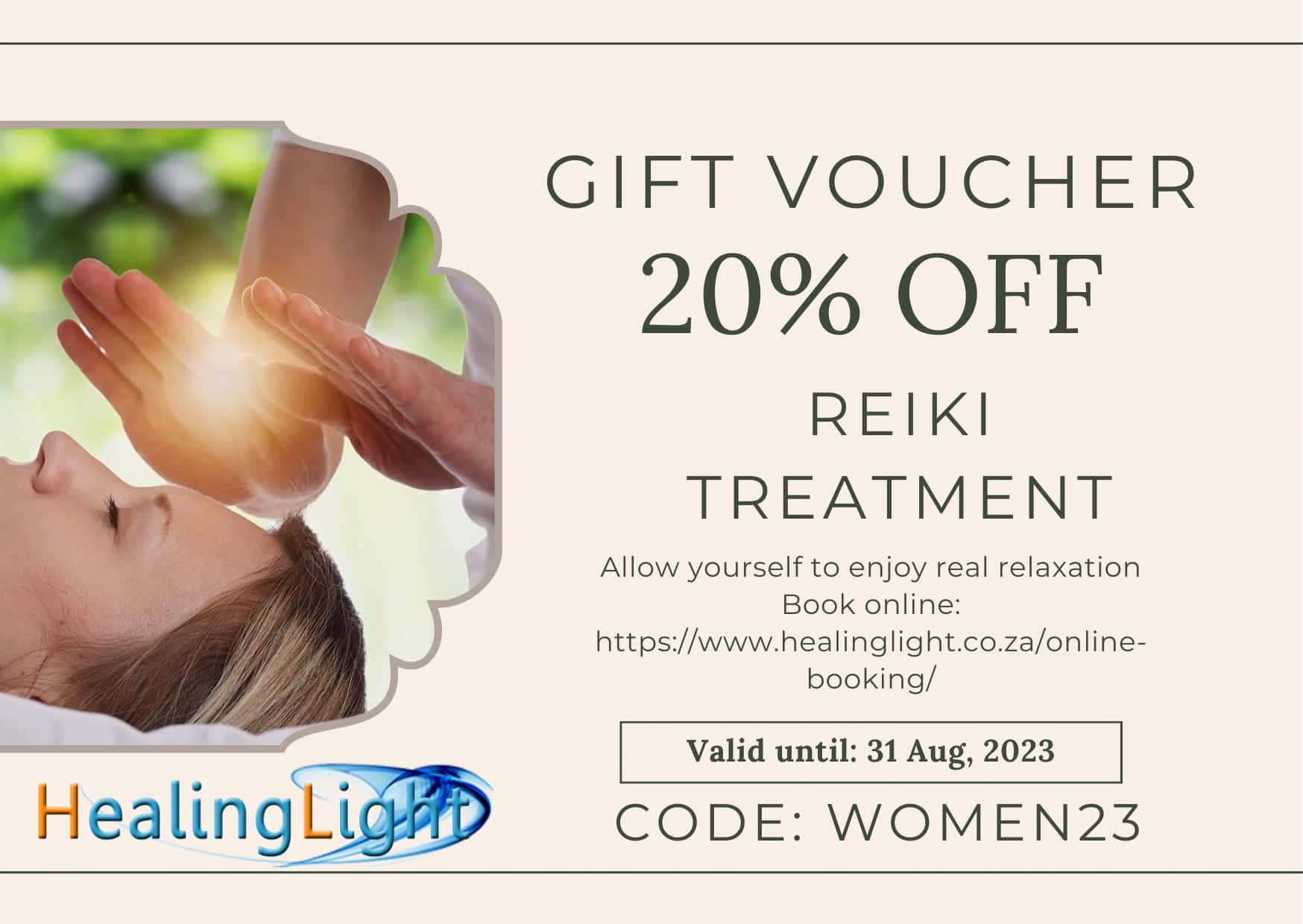 20% off voucher for womens month