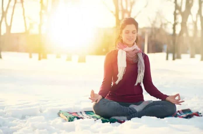 Meditation in the snow